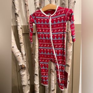 Kickee pants Holiday coverall with zipper